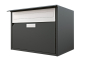 Preview: Briefkasten Huber Aluminium 300/400 Anthrazitgrau RAL 7016 (D)